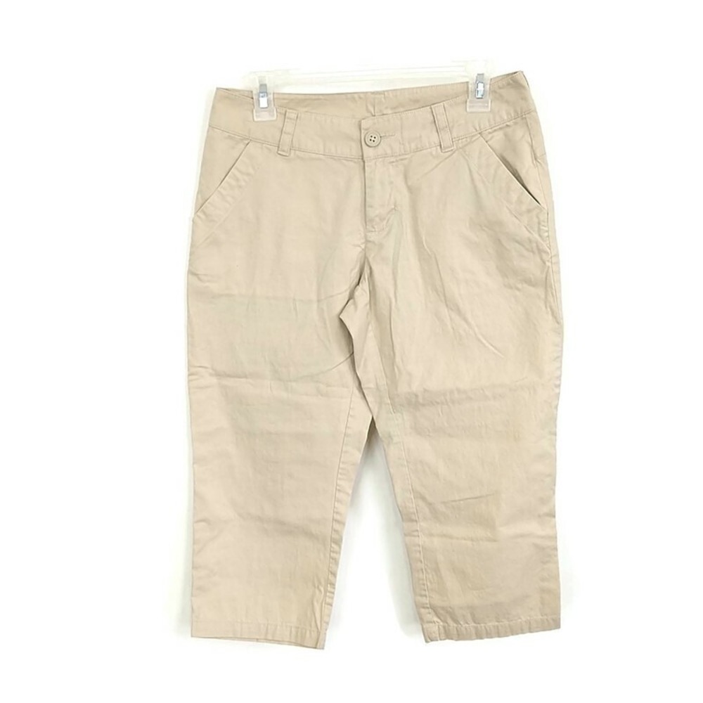 Columbia Beige Capri Pants Casual Cotton Outdoor Hiking Utility Womens Size 4